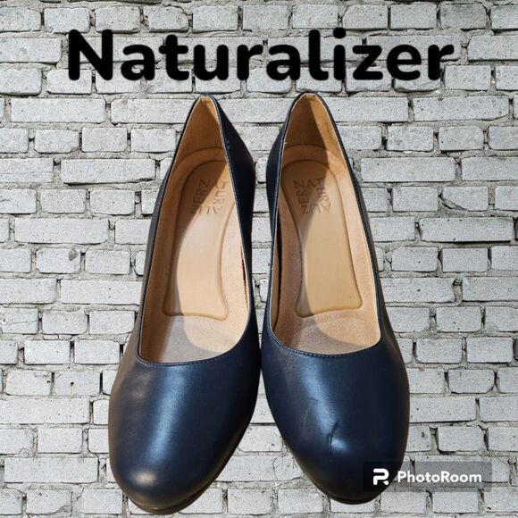 Women's Naturalizer Platform Heels Navy Blue Size 7 - Picture 2 of 6